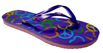 OCTAVE Ladies Summer Beach Wear Flip Flops - Peace Design