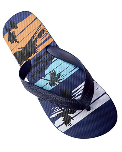OCTAVE Boys Summer Beach Wear Flip Flops - Tropical Beach Design