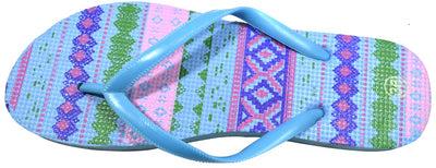 OCTAVE Ladies Summer Beach Wear Flip Flops - Aztec Design