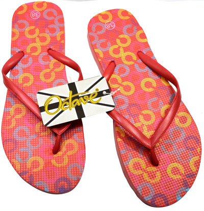 OCTAVE Ladies Summer Beach Wear Flip Flops - Links Design