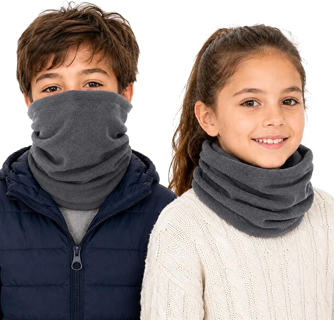 Octave® Kids Fleece Winter Neck Warmer Snood - Various Colours