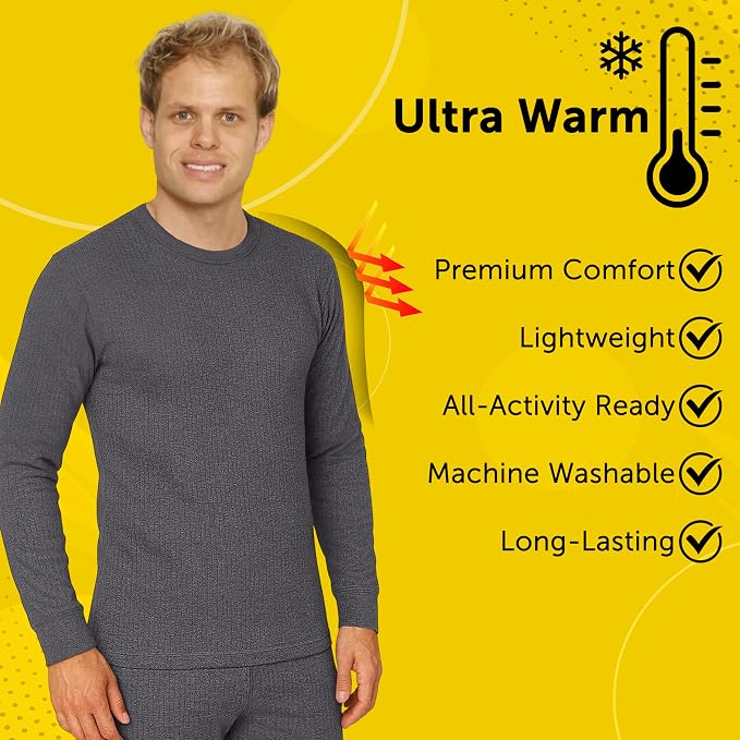 Octave® Mens Thermal Underwear Long-Sleeved Vest