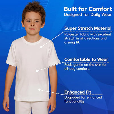 Octave® Boys Thermal Underwear Short-Sleeved Vest