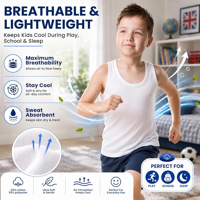 Octave® Boys Thermal Underwear Sleeveless Vest