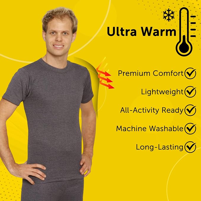Octave® Mens Thermal Underwear Short-Sleeved Vest