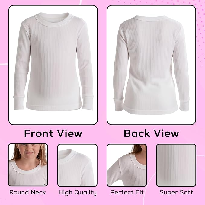Octave® Girls Thermal Underwear Long-Sleeved Vest