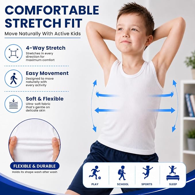 Octave® Boys Thermal Underwear Sleeveless Vest