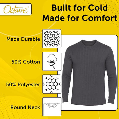 Octave® Mens Thermal Underwear Long-Sleeved Vest