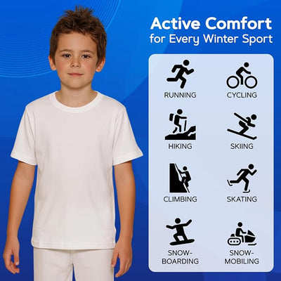 Octave® Boys Thermal Underwear Short-Sleeved Vest