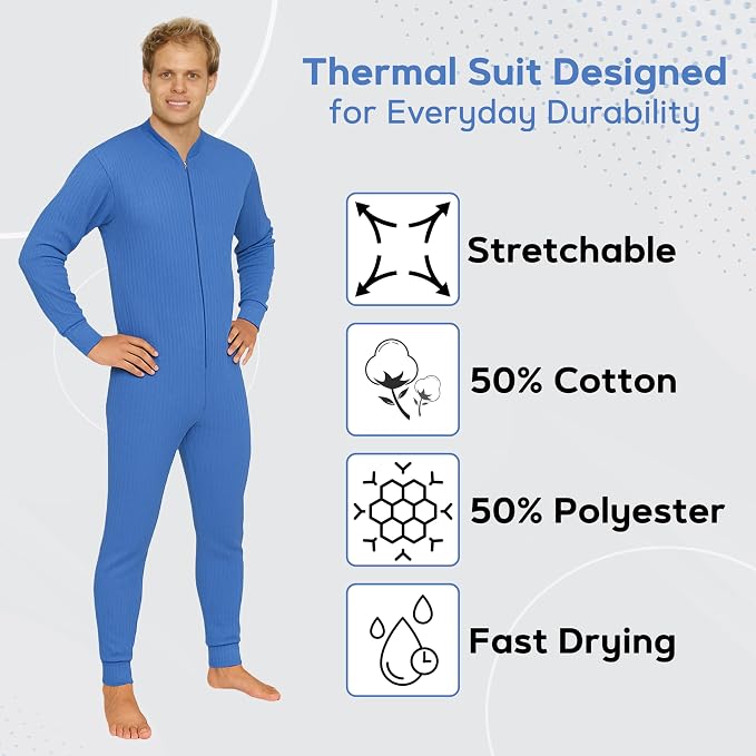 Octave® Adult Unisex Thermal Underwear All-In-One Union Suit