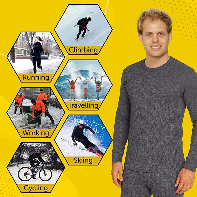 Octave® Mens Thermal Underwear Long-Sleeved Vest