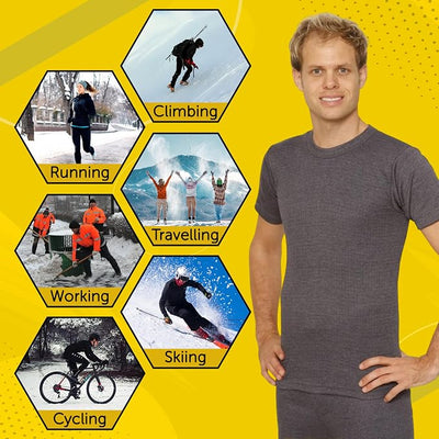 Octave® Mens Thermal Underwear Short-Sleeved Vest