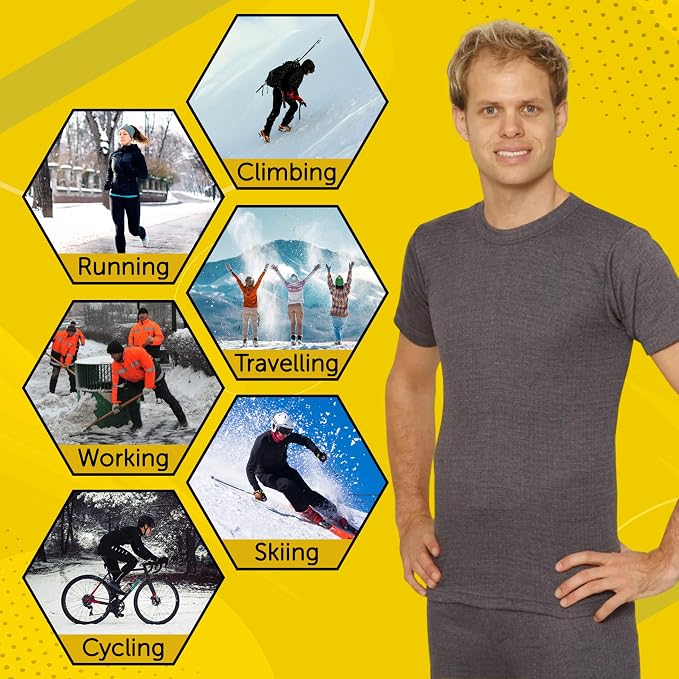 Octave® Mens Thermal Underwear Short-Sleeved Vest
