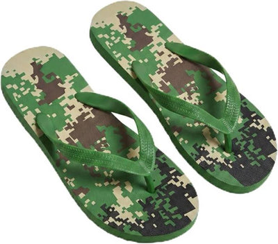 OCTAVE Mens Flip Flops - Camoflague Design - Green
