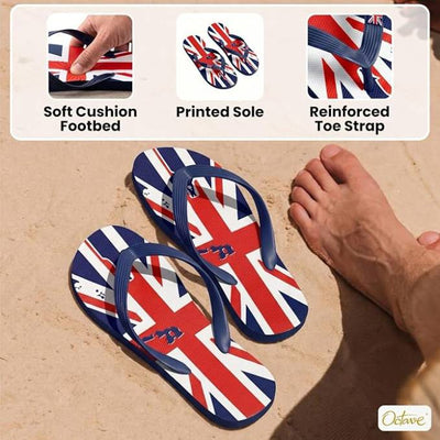 OCTAVE Adults Flip Flops - Union Jack Abstract Design