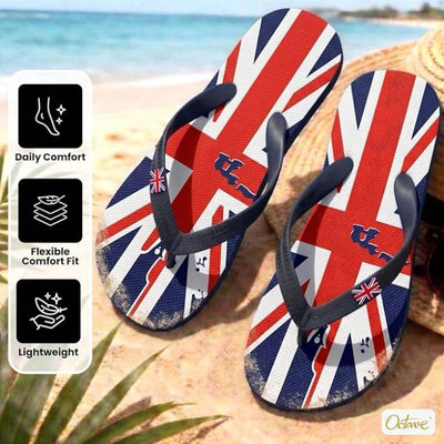 OCTAVE Adults Flip Flops - Union Jack Abstract Design