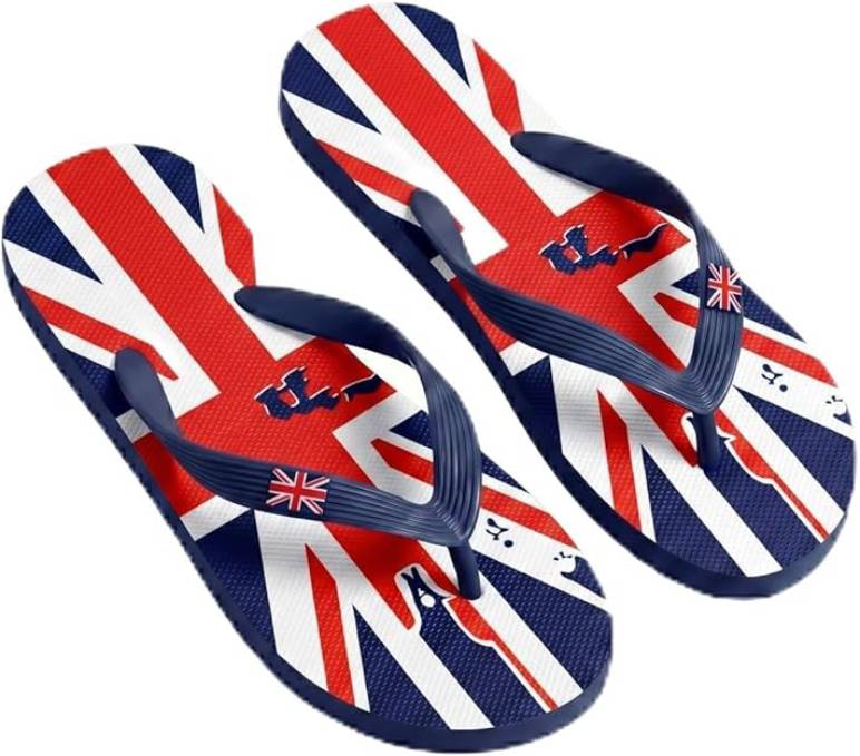 OCTAVE Adults Flip Flops - Union Jack Abstract Design