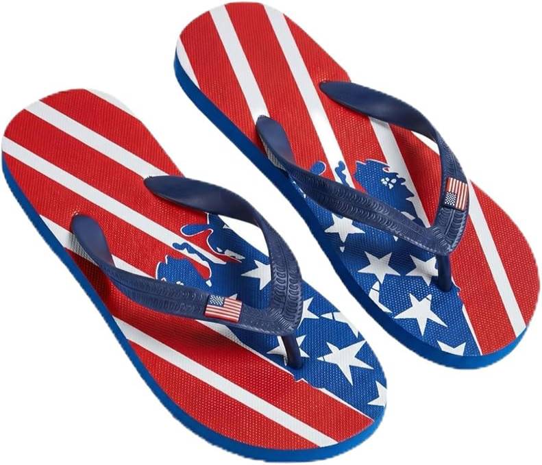 OCTAVE Mens Flip Flops - American Abstract Flag Design