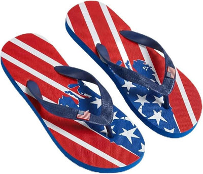 OCTAVE Mens Flip Flops - American Abstract Flag Design