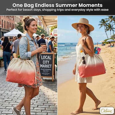 OCTAVE Ladies Summer Beach Bags - Ombre Effect
