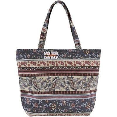 OCTAVE Ladies Summer Beach Tote Handbag - Aztec Tapestry Design - Multicoloured