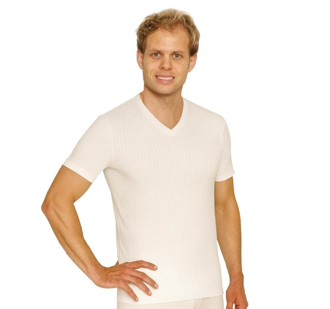 Octave® Mens Thermal Underwear Short-Sleeve V-Neck Vest