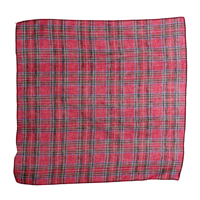 OCTAVE Mens 100% Cotton Tartan Print Handkerchiefs - Gift Boxed 6 Pack - Perfect Gift Idea