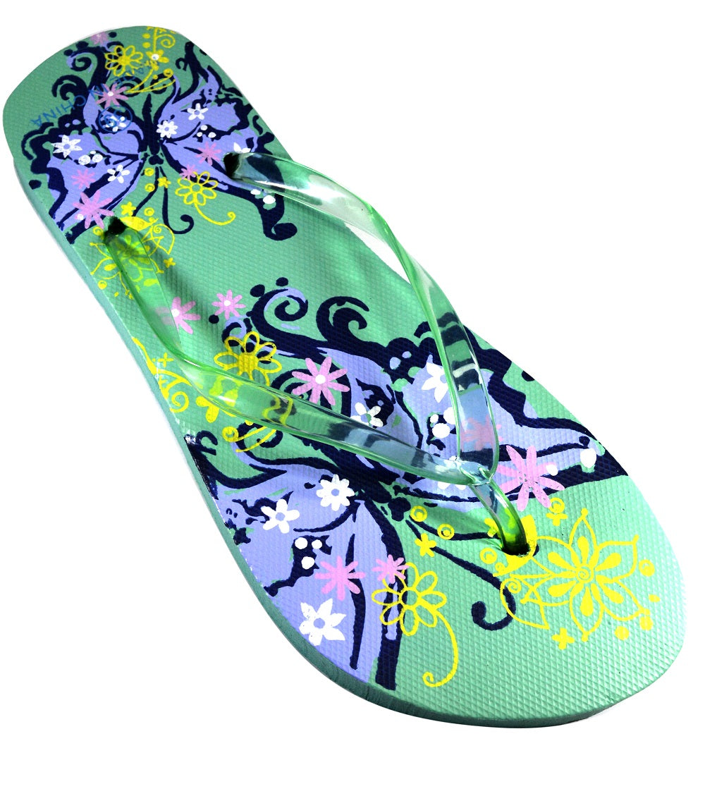 OCTAVE Ladies Summer Beach Wear Flip Flops - Butterfly Design