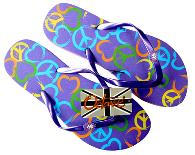 OCTAVE Ladies Summer Beach Wear Flip Flops - Peace Design