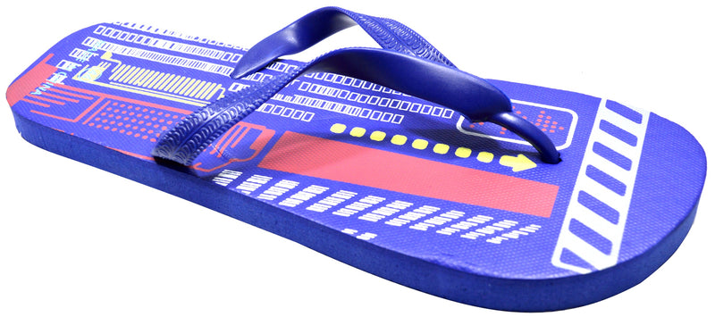 OCTAVE Mens Techno Design Flip Flops - Blue