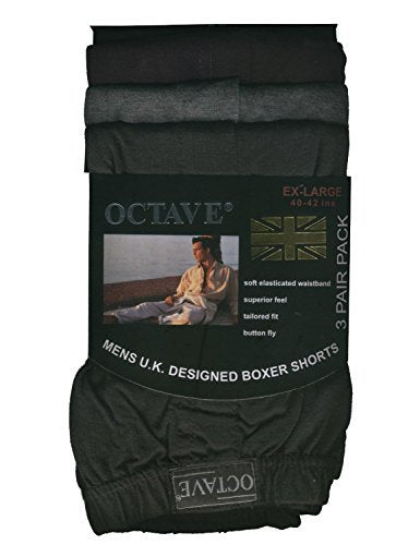 OCTAVE Pack of 3 Mens Boxer Shorts