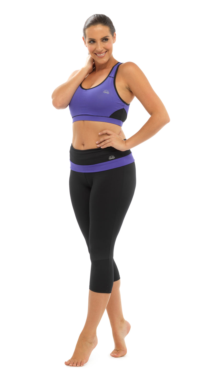 OCTAVE Ladies Sport Fitness Crop Top Set - Perfect For Yoga / Gym / Workouts