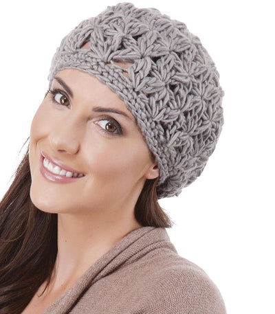 OCTAVE Ladies Star Knit Beret Hat