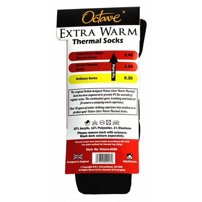 OCTAVE Mens Extra Warm Thermal Socks - 2.45 TOG