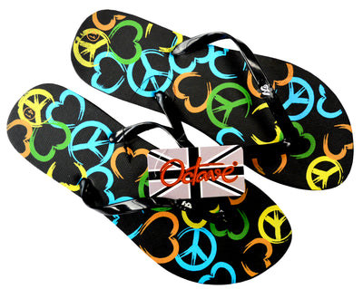 OCTAVE Ladies Summer Beach Wear Flip Flops - Peace Design