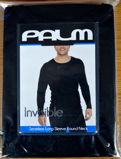 Palm Mens Invisible Seamless Long Sleeve Round Neck Thermal Top Base Layer