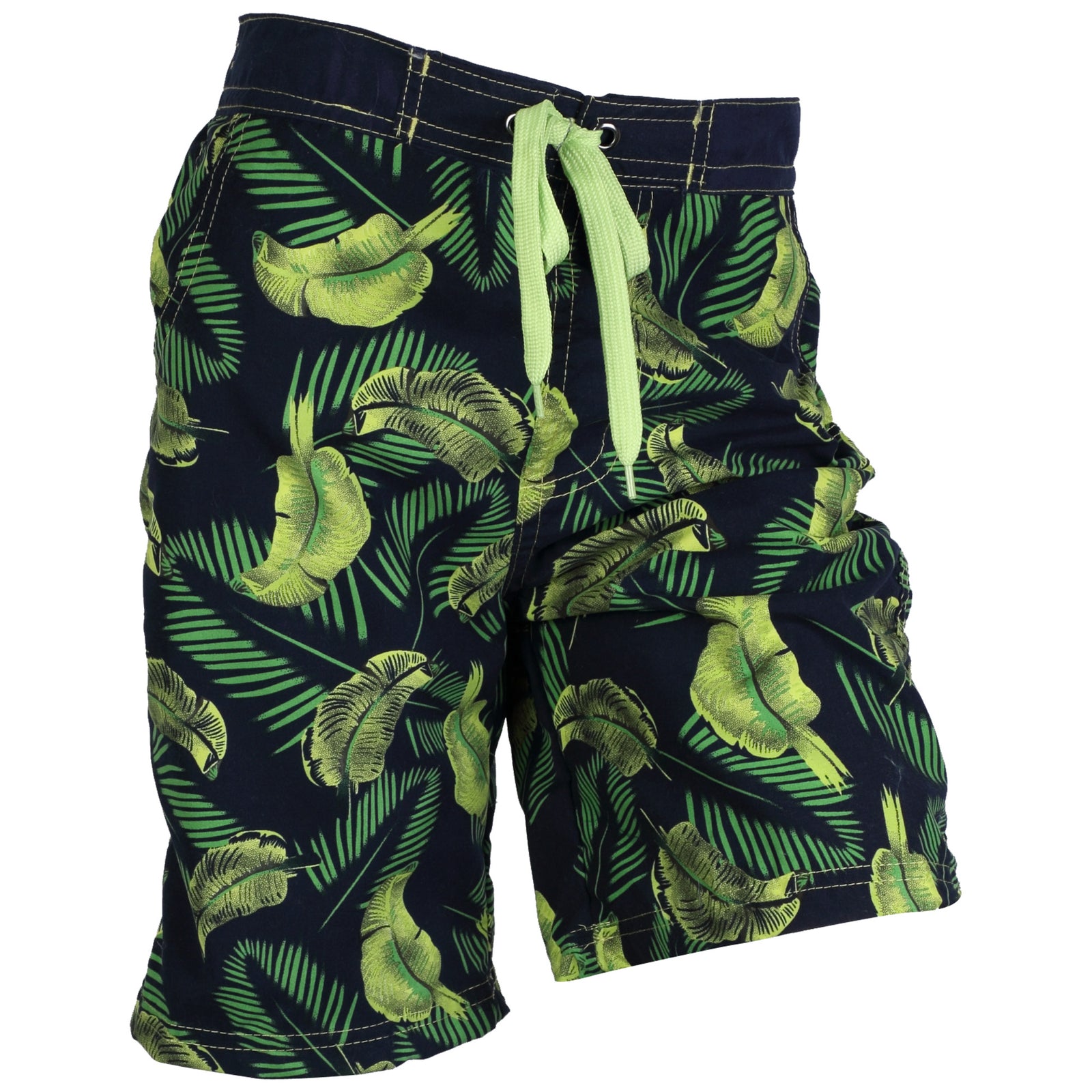 OCTAVE Boys Safari Print Beach Board Style Swim Shorts With 3 Pockets