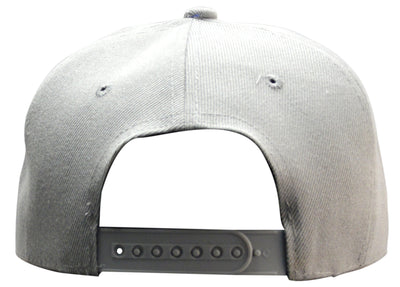 OCTAVE Unisex Baseball Cap Hat - Plastic Snap Strap Closure - Grey