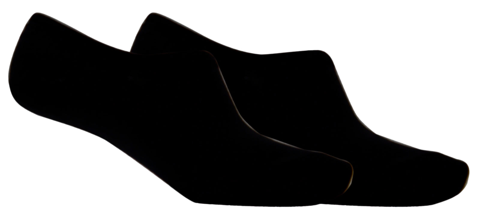 OCTAVE Adults Unisex Plain Invisible Trainer Liner Socks - 2 Pack Black