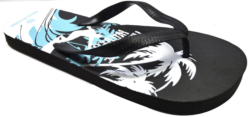 OCTAVE Mens Surfing Design Flip Flops - Black