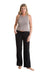 OCTAVE Ladies Linen Trousers -  Black (Front)