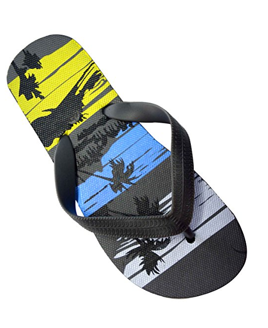 OCTAVE Boys Summer Beach Wear Flip Flops - Tropical Beach Design