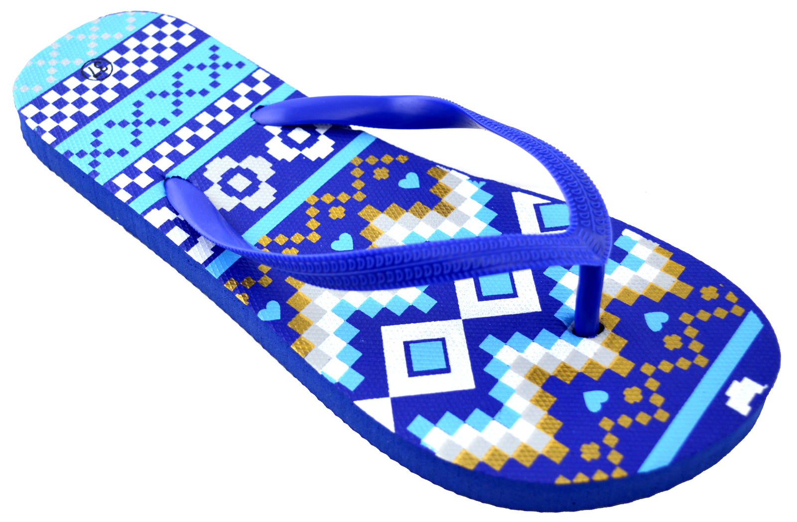 OCTAVE Ladies Summer Beach Wear Flip Flops - Aztec Waves Design