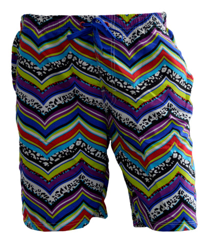 OCTAVE Mens Summer Beach Wear Swim Shorts - Retro Design