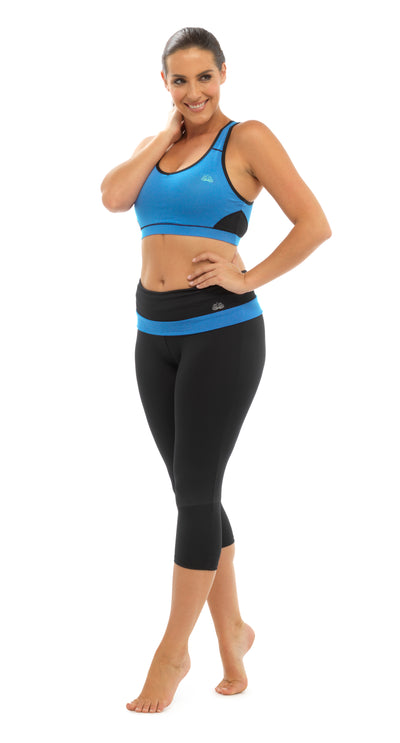 OCTAVE Ladies Sport Fitness Crop Top Set - Perfect For Yoga / Gym / Workouts