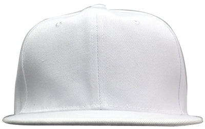 OCTAVE Unisex Baseball Cap Hat - Plastic Snap Strap Closure - White