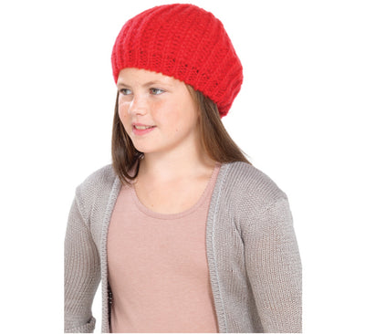 Girls Knitted Beanie Beret Hat