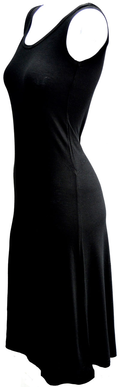 Ladies maxi dress black side