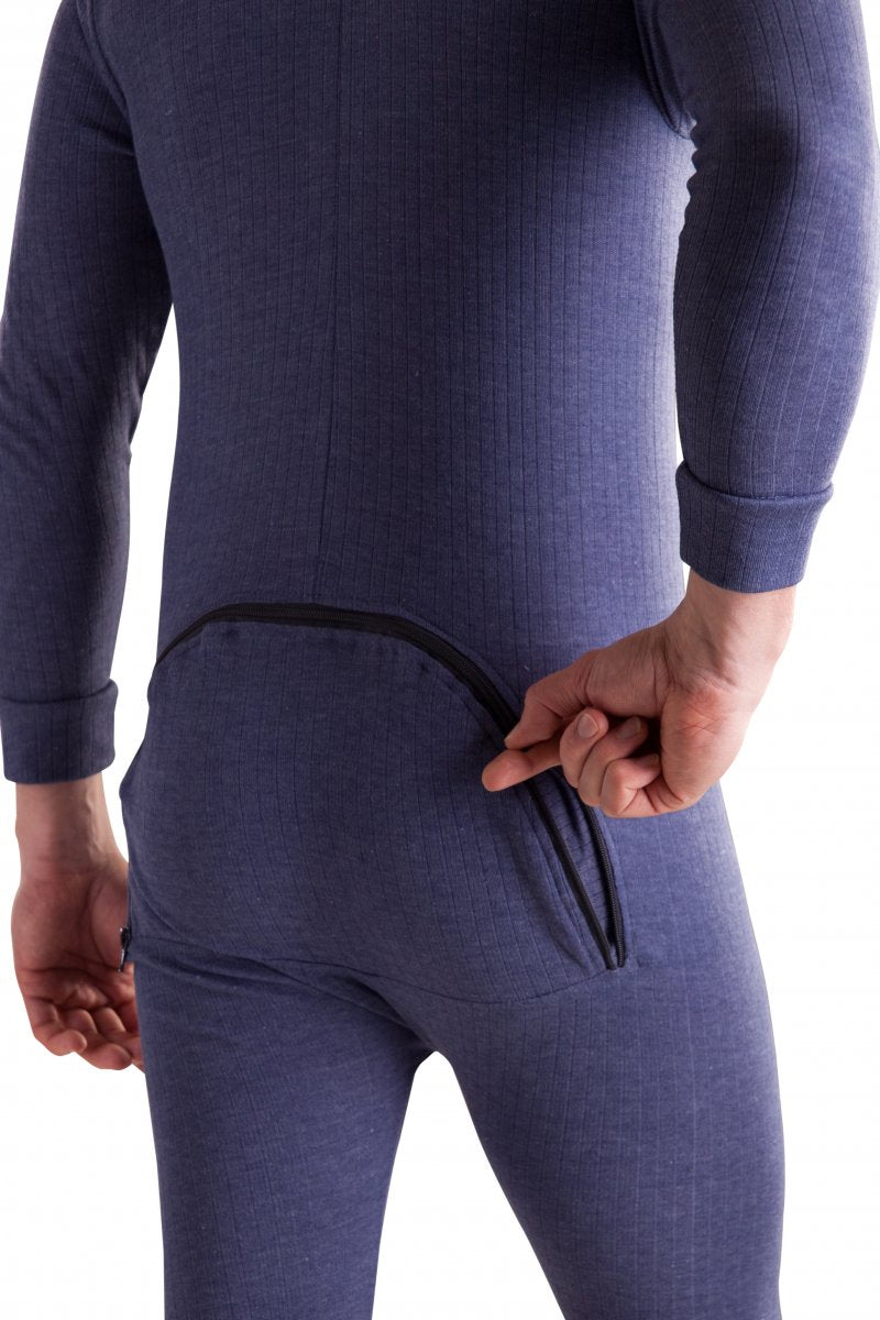 Octave® Adult Unisex Thermal Underwear All-In-One Union Suit with Zipped Back Flap