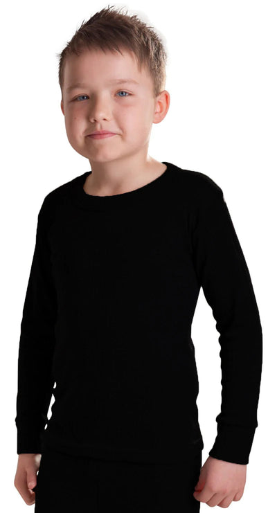 RP Collections® Boys Extra Warm British Made Thermal Underwear Long-Sleeve Vest